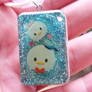 🦆 OOAK Donald and Daisy tsum tsum resin necklace NEW